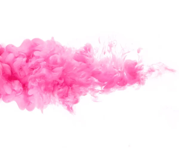 Pink smoke cloud isolated on white background — Stock Photo, Image