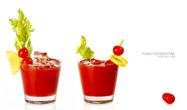 Two Bloody Mary Cocktails — Stock Photo, Image