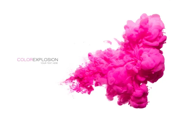 Encre acrylique rose dans l'eau. Explosion de couleur — Photo