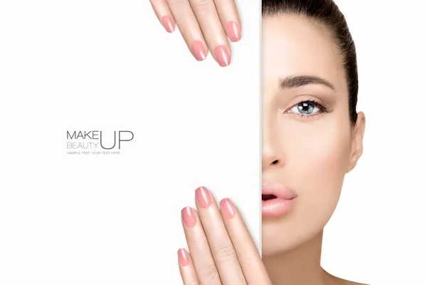 Maquillaje de belleza y Nail Art Concept — Foto de Stock