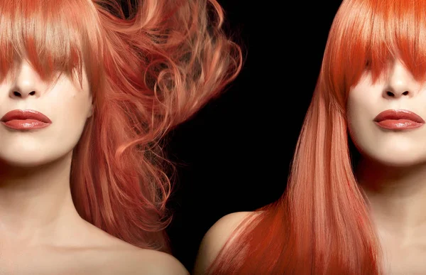 Colore dei capelli e ritratto di bellezza di una giovane donna — Foto Stock