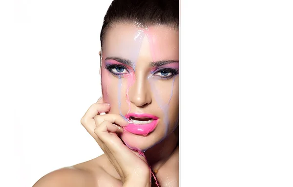 Concepto de belleza y maquillaje —  Fotos de Stock