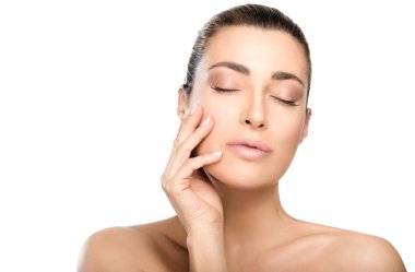 Güzellik ve Cilt Bakımı kavramı. Doğal genç kadın yüzü