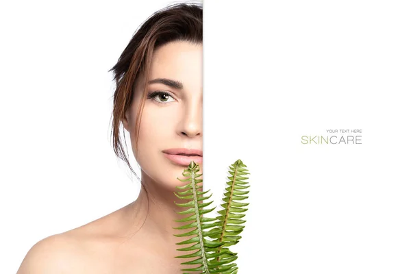 Organic cosmetics and skin care concept with a beautiful young w — Stock Photo, Image