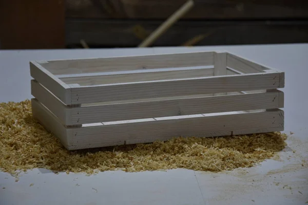 wooden crates and boxes preparing in work shop