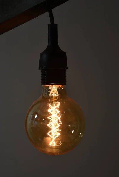 Bombilla Retro Edison Iluminación Original Oscura — Foto de Stock