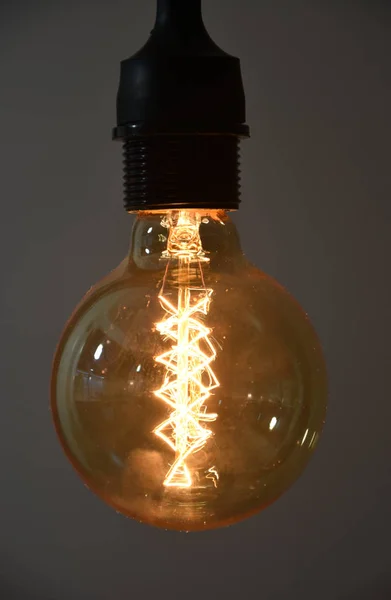 Retro Edison Bulb in dark  original lighting