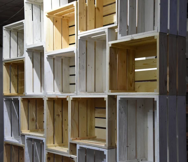 Crates Shelves Workshop Ready Shipping — Stock Photo, Image