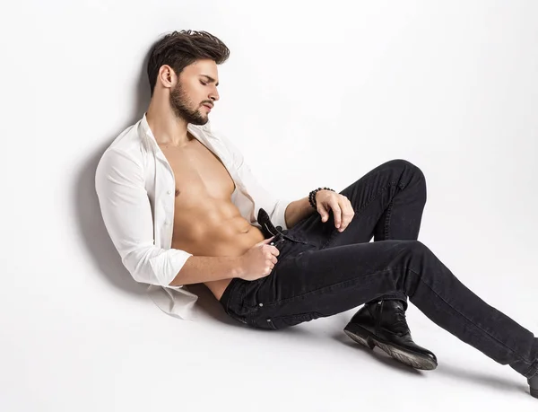 Sexy male model — Stock Photo, Image