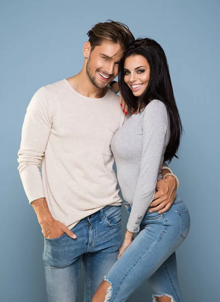 Portrait of smiling beautiful couple — Stock Photo, Image