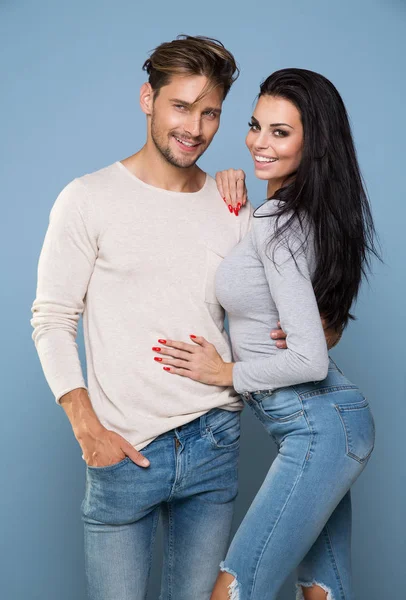 Portrait of smiling beautiful couple — Stock Photo, Image