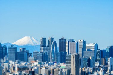 Shinjuku ve Mt. Kasım 2019 'da Japonya' da Fuji