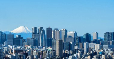 Shinjuku ve Mt. Kasım 2019 'da Japonya' da Fuji