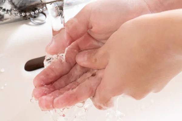 Japans Schoolkinderen Wassen Hun Handen — Stockfoto