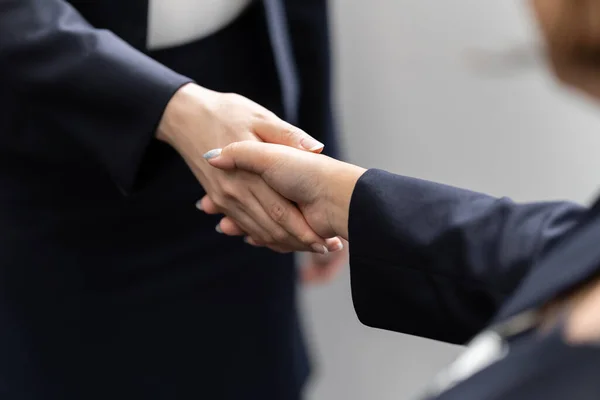 Japanese Businesswomen Shake Hands Each Other — Stock Photo, Image