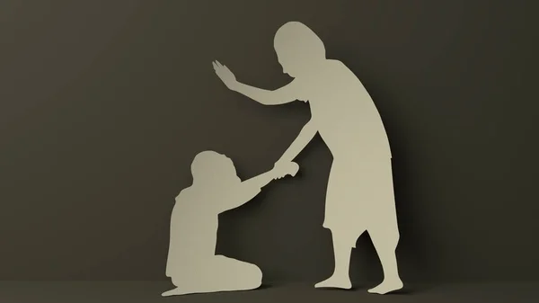 母亲和儿童家庭暴力 — 图库照片