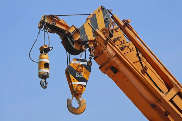 Boom Head Mobile Crane Vista Vicino — Foto Stock