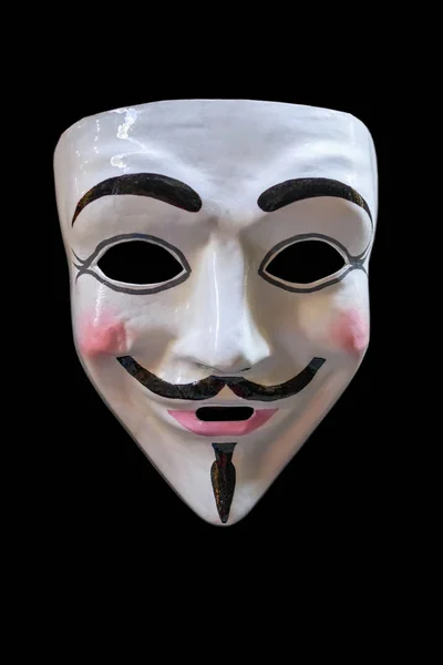 Paper mask of Anonymous on a black background — Stock Photo, Image