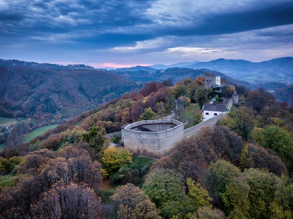 Hukvaldy Rovine Castello Medievale Cavalieri Ladri — Foto Stock