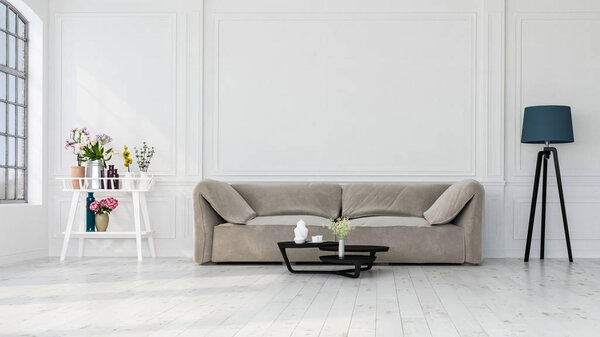 Diseño Interior Moderno Una Sala Estar Interior Del Apartamento Casa — Foto de Stock