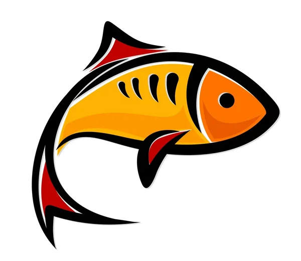 Logo petit poisson . — Image vectorielle