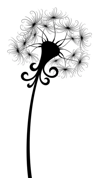 Champ de fleurs pissenlit . — Image vectorielle