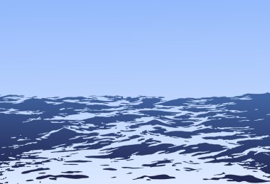 Büyük dalgalar deniz manzara.