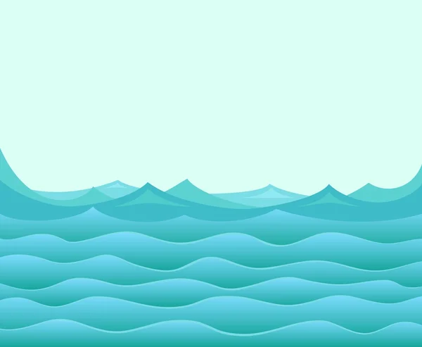 Mar azul profundo . — Vector de stock