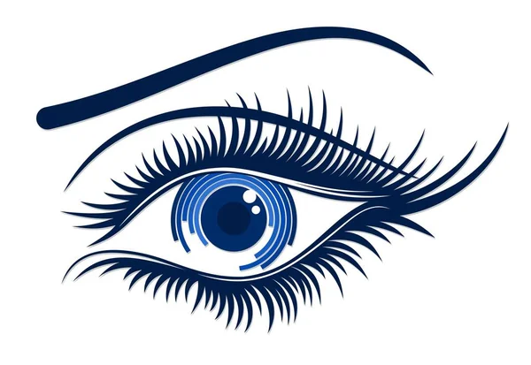 Ženské oko logo. — Stockový vektor