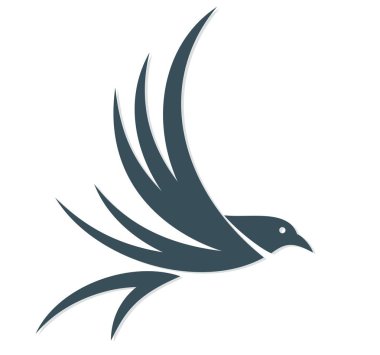 Uçan stilize kuşlar.