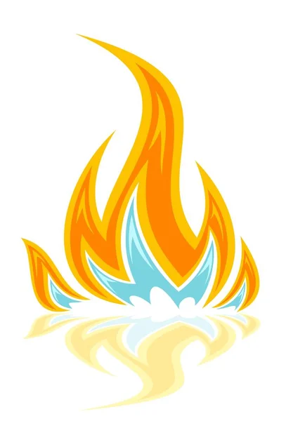 Logo lyse flamme . – Stock-vektor