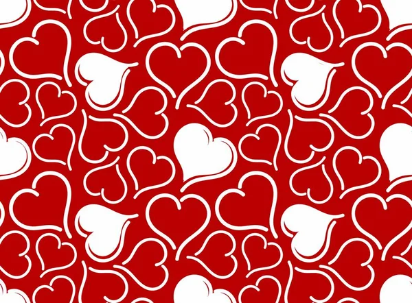 Fondo sin costuras con corazones. — Vector de stock