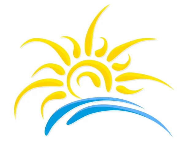 Logo Sonne und Meer. — Stockvektor