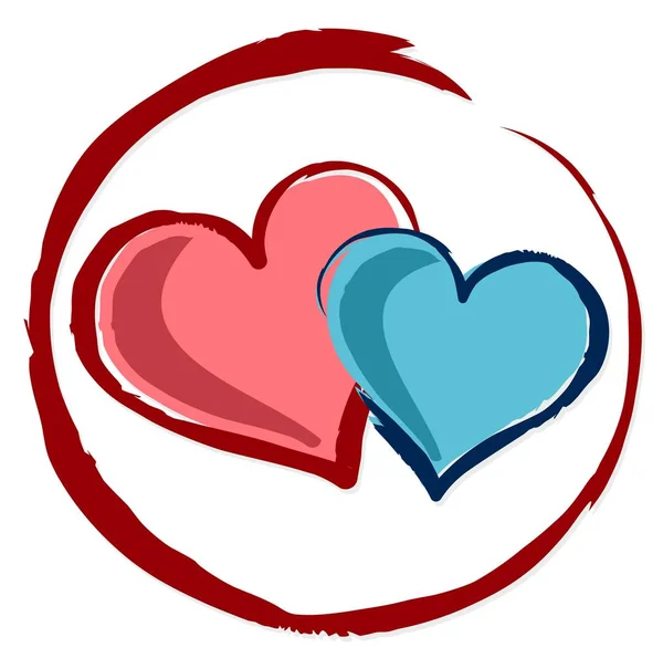 Logo con corazones . — Vector de stock