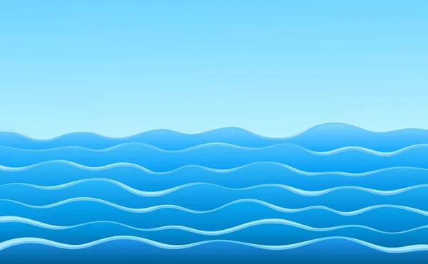 Fond avec mer bleue . — Image vectorielle