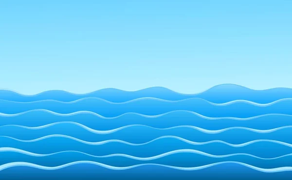 Fondo con mar azul . — Vector de stock