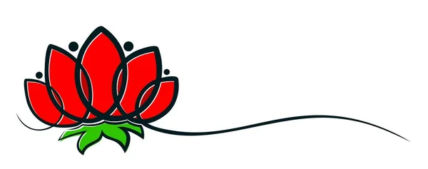 El logotipo de la flor . — Vector de stock