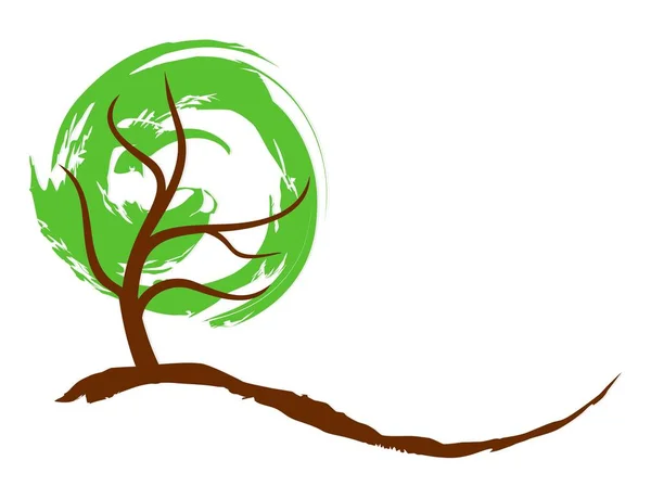 Logo green tree. — Stock Vector