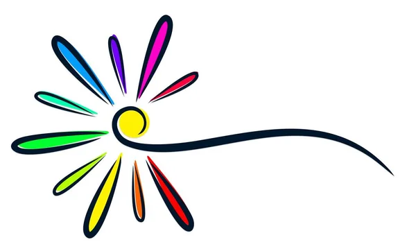 Logotipo de flor estilizada . — Vector de stock