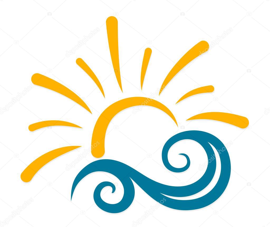 Logo sun and sea. 