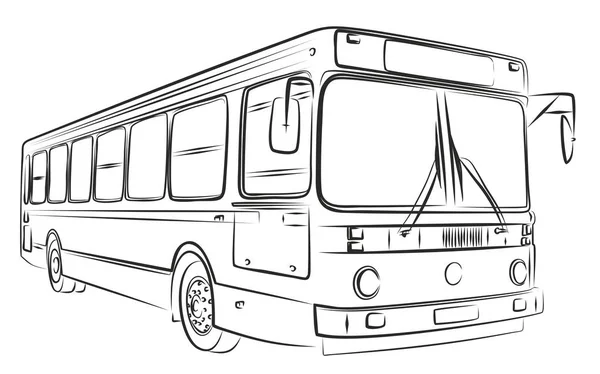 Sketch of bus. — Stock Vector