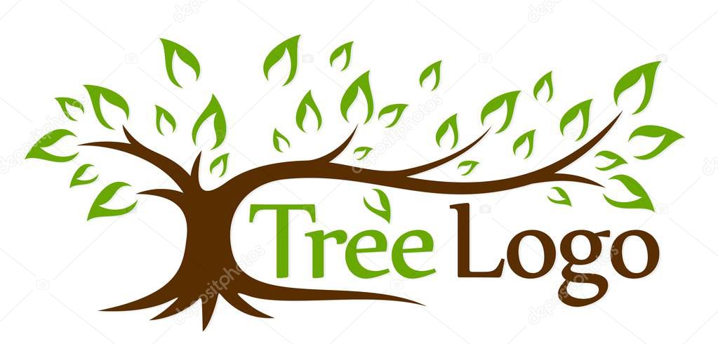 Logo green tree. 
