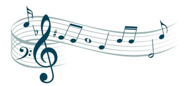 stilize müzik notlar. 
