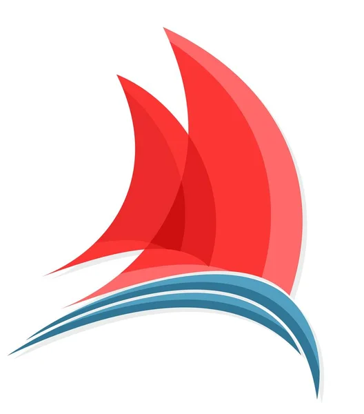 Logo des Segelschiffs. — Stockvektor