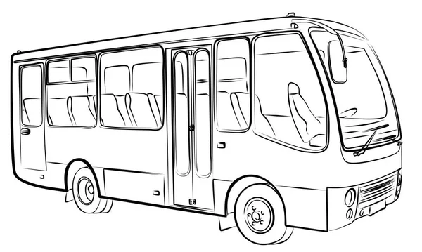 Náčrt aktivní zóny autobus. — Stockový vektor