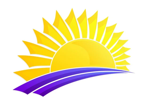 Logotipo sol e mar . —  Vetores de Stock