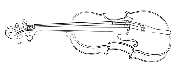 O esboço do violino . — Vetor de Stock