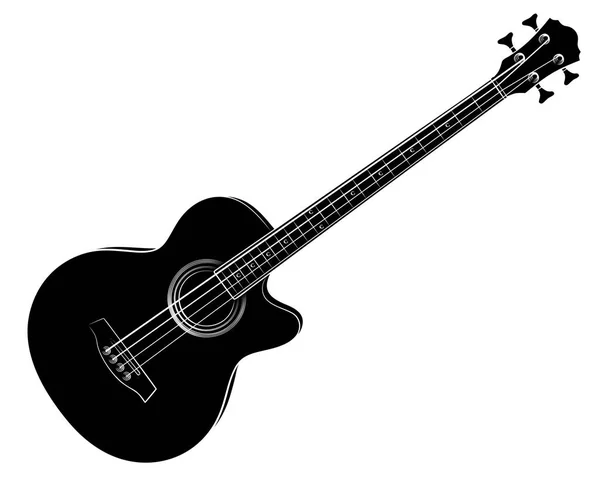 Skica basová kytara. — Stockový vektor