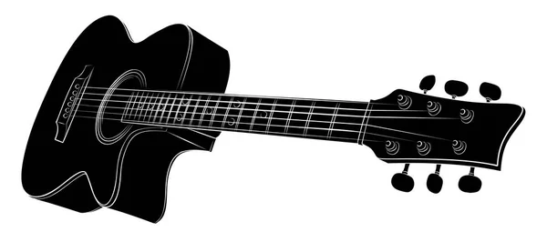 A gitár-vázlat. — Stock Vector