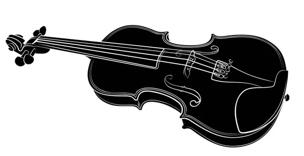 El Boceto del violín . — Vector de stock